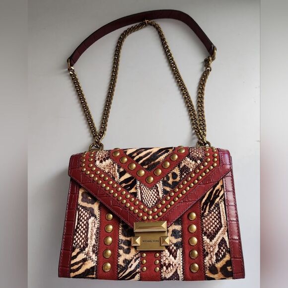 Michael Kors Whitney Multi Studded Shoulder Bag Crossbody - Picture 1 of 13